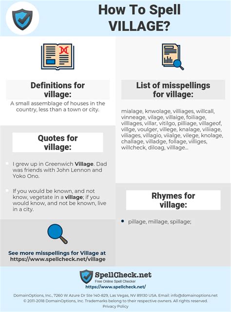 how to spell village.
